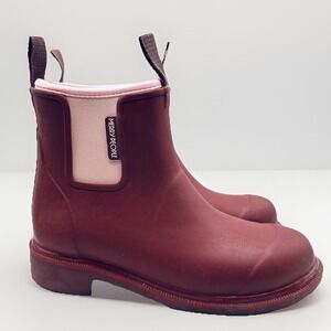 Merry People Women's Winter Rain Boots - Burgundy and Pink
